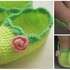 Free crochet pattern " Baby ballet slippers" Size 6, 15-18 month