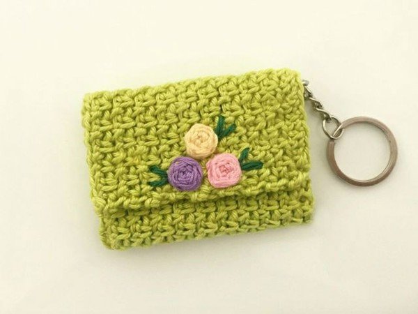 Knitted coin purse | This purse is knitted using British bre… | Flickr