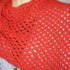 Dreiecktuch in rot gestrickt