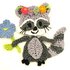 Raccoon Crochet Applique Pattern