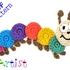 Caterpillar Crochet Applique Pattern