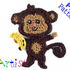 Monkey Crochet Applique Pattern