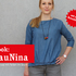 FrauNina - Damenbluse mit Falten im Saum XS-XL