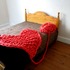 Knitted Heart Blanket (Arm Knitting)