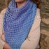 crochet pattern triangular shawl "ice flower", for beginners