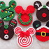 Set of the 6 Christmas Ornaments - Mickey and Minnie Mouse.