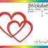 Stickdatei "Herzen - Love - Liebe" Pes Format (Deco, Brother, Babylock) 