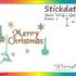 Stickdatei "Merry Christmas - Weihnachten" Pes Format (Deco, Brother, Babylock) 