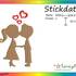 Stickdatei "Paar - Love - Hochzeit" Pes Format (Deco, Brother, Babylock) 