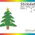 Stickdatei "Weihnachtsbaum - Christbaum" Pes Format (Deco, Brother, Babylock) 