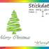 Stickdatei "Weihnachtsbaum - Merry Christmas" Pes Format (Deco, Brother, Babylock) 