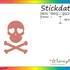 Stickdatei "Totenkopf Pink" Pes Format (Deco, Brother, Babylock) 