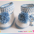 Häkelanleitung: Babystiefel mit Pompon häkeln (Größe: 16/17, 18/19)