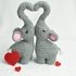 Crochet pattern loving elephants