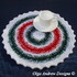 Christmas doily/rug/chair seat crochet pattern 038