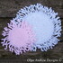 Doilies/coasters with curly tassels crochet pattern 074