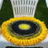 Sunflower chair seat cushion crochet pattern 043