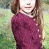 Sophia - Short Cable Cardigan for girls 4-14 years, Sizes 116-140 (EU) resp. 6-10 (US)