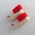 Christmas Crochet Elf Baby Booties Shoes, 2 sizes 0-6 mths & 6-12 mths