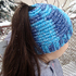 Crochet Pattern Messy Bun Hat or Ponytail Beanie Winter Hat for Runners Running cap for women or girls Warm hat with hair hole