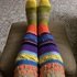 crochet knee high socks pattern, hippie, colourful, 2 sizes