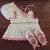 crochet baby summer set pattern, girl