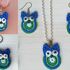 Crochet Pattern Owl Jewlry, pendant, earrings, key chain