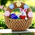 Door Wreath Easter Basket - Crochet Pattern