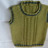 gestrickter Kinder Pullunder mit Zopf Gr.74/80/86