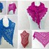 Crochet pattern triangle shawl, laceshawl Fuego