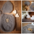 Baby Set - Neugeborenen Fotografie - Haube und Pucksack FEDERLEICHT