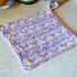 Double knitted potholder or dishcloth with hearts "The Way to a Heart"