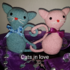 Crochet pattern "Cats in love" (20 cm/7,87 inch)