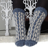 Knitted socks in stranded colorwork "Moonlit Rivers"