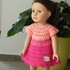 Crochet pattern Doll dress "Pink cloud" for 45-50 cm or 18-inch dolls