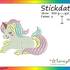 Stickdatei "Einhorn Pastell" Pes Format (Deco, Brother, Babylock)