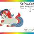 Stickdatei "Einhorn" Pes Format (Deco, Brother, Babylock)