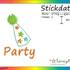 Stickdatei "Party / Feier / Geburtstag" Pes Format (Deco, Brother, Babylock)