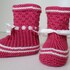 Strickanleitung Baby-Booties, Stiefelchen, Babyschuhe, Sternchenmuster, Sohlenlänge ca. 10 cm