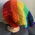 crochet rainbow slouchy hat pattern