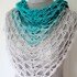 crochet pattern triangular shawl "Azores", suitable for beginners