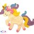 Unicorn crochet applique pattern