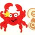 Crab + Shell crochet Applique Pattern