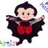 Dracula Halloween crochet Applique Pattern