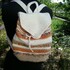 Striped boho backpack crochet pattern