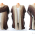 Häkelanleitung Poncho Cape Longweste "Cappuccino" mit 2 Bobbel gehäkelt