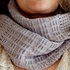 Textured infinity scarf knitting pattern "Eminence Grise"