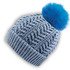 Warm beanie "Jeans", (knitted look, 2 var., all sizes)