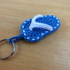 Crochet pattern for a cute key chain "beach sandal"