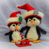 Pinguin mit Nikolausmütze Weihnachtsdekoration